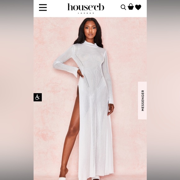 House of CB Dresses & Skirts - ISO House of CB Orianna Sheer Rib Knit Maxi